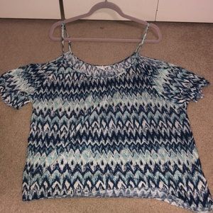 Off shoulder with straps tee